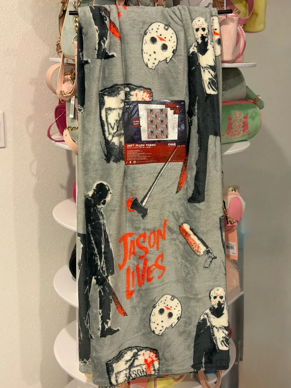 Friday The 13th 🖤 Jason loves Halloween horror film theme Fleece Throw blanket